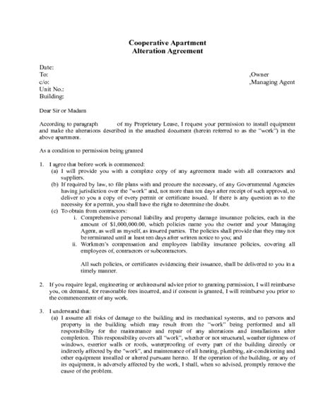 apartment alteration contract